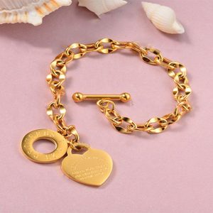 Pulsera mujer estilo TIF corazon acero inoxidable