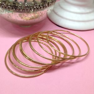 Set Pulseras doradas mujer acero inoxidable