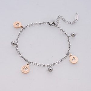 Pulsera mujer corazones acero inoxidable