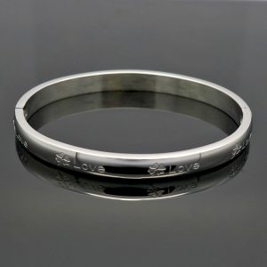 Pulsera mujer Love TREBOL acero inoxidable