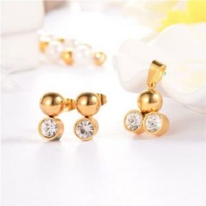 Aretes con dije modelo kb465