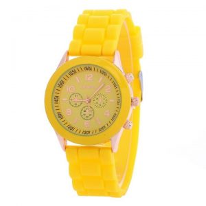 Reloj Geneva Silicon amarillo