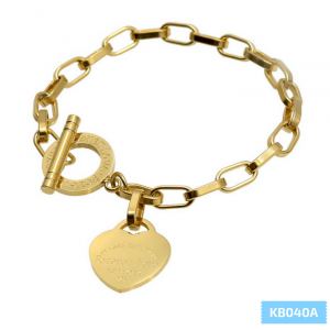 Pulsera Amor corazon doraro estilo Tiffany