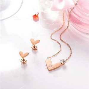 Conjunto collar y aretes modelo kb500C