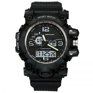 Reloj Digital Analogo Tipo militar SANDA 742 Negro