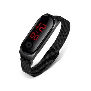 Reloj Led magnético negro