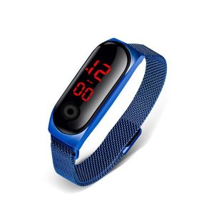 Reloj Led magnético azul