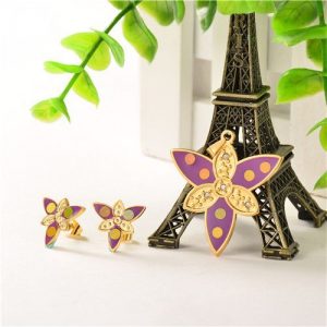 Aretes y dije dorado modelo kb182