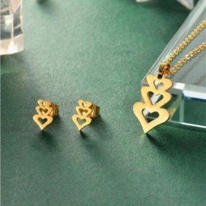 Conjunto collar y aretes modelo kb531A