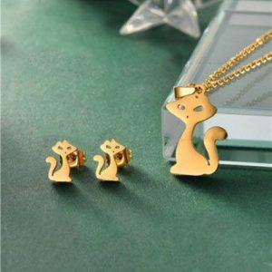 Conjunto collar y aretes modelo kb535A