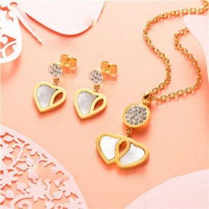Conjunto de Collar y Aretes modelo kb250
