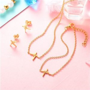 Conjunto de Collar, Aretes y Pulsera mod kb501A