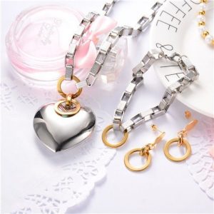 Conjunto collar y aretes modelo kb566A