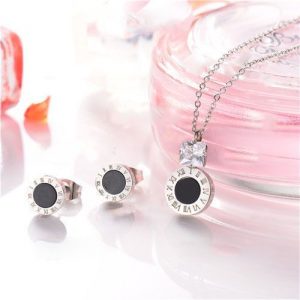 Conjunto cadena dije y aretes estilo bvlgari