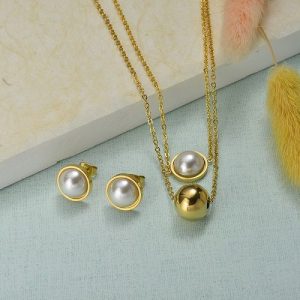 Conjuntos de pendientes de collar de bola