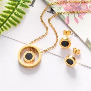 Conjunto de Collar y Aretes estilo Bvlgari modelo kb227