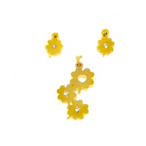 Conjunto collar y aretes modelo kb515A