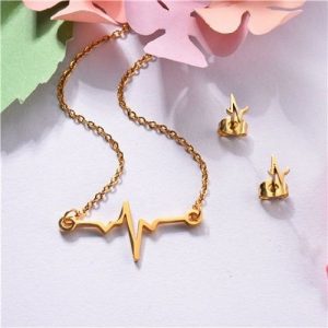 Conj dor collar y arete mod cardio