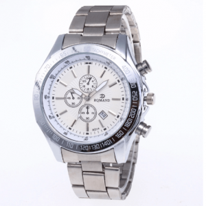 Reloj caballero acero inoxidable Romand dial blanco