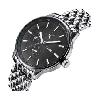 Reloj acero inoxidable Sinobi dial negro