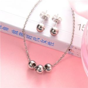 Conjunto collar y aretes modelo kb496B
