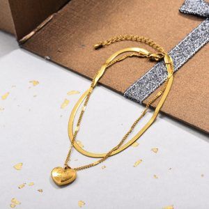 Tobilleras doradas dije corazón