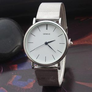 Reloj geneva acero plateado