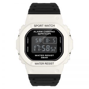 Reloj Sanda Digital Unisex mod 293 color negro-blanco