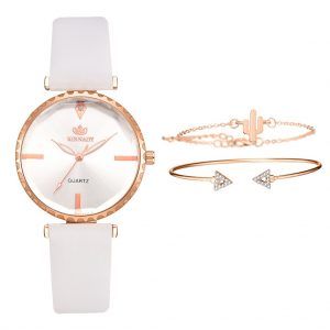 Reloj con 2 pulseras Rinnady blanco incluye caja