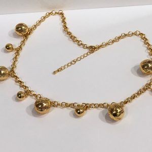 Collar esferas chapa de oro 18k