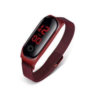 Reloj Led magnético rojo