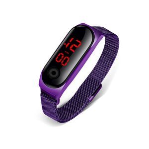 Reloj Led magnético purpura