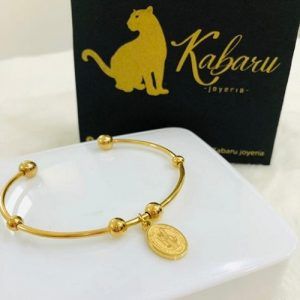 Pulsera dorada imagen san judas
