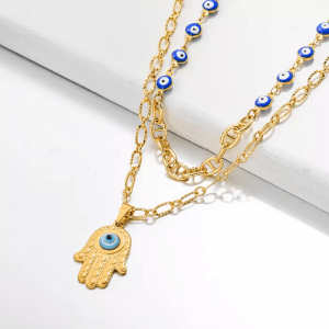 Collar 2 lienzos mano de fatima