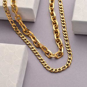 Collar dorado 2 lienzos