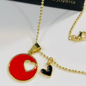 Collar circulo rojo