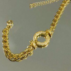 Pulsera gruesa circulo Zirconia