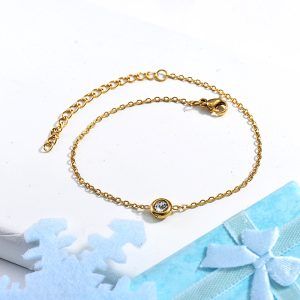 Pulsera de pie dorada