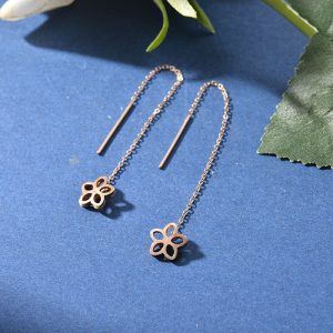 Aretes rosa dorado