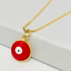 Collar Ojo Circulo rojo CH 18