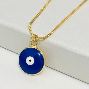 Collar ojo Circulo azul CH 18
