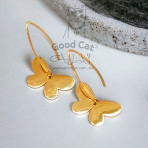 Aretes estilo minimalista acero inoxidable dorado mod11704