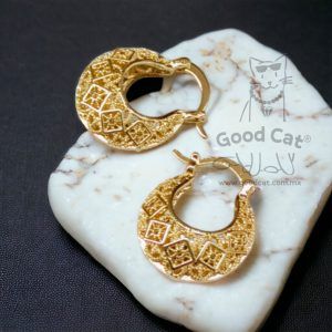 Aretes dorados chapa oro 18k mod 11801