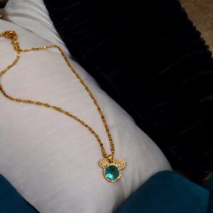 Collar Micky Mouse cristal azul Acero mod11765