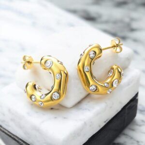 Aretes de acero inoxidable corazon mod 11707