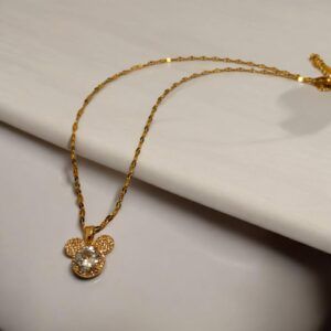 Collar Micky Mouse cristal blanco Acero mod11765B