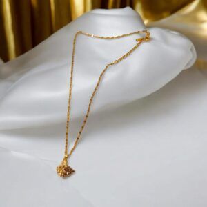 Collar chapa oro 18k cisne purpura mod11778