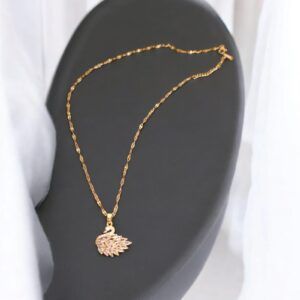Collar chapa oro 18k cisne blanco mod11778C