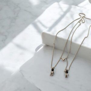 Collares unisex Astronautas corazón imantado acero inoxidable