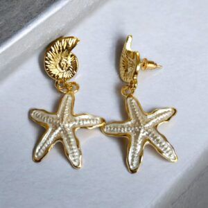 Aretes Aleacion de Zinc CH-O 14K mod11820